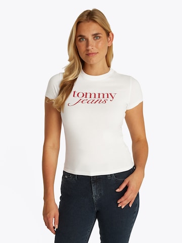 Tommy Jeans Koszulka 'ESSENTIAL' w kolorze niebieski: przód