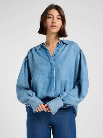 Lee Bluse 'Statement Collar Shirt' in Blau