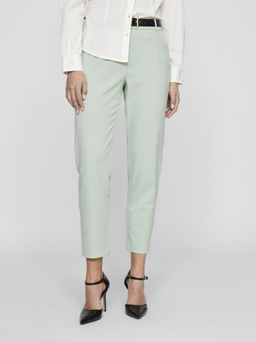 VILA Slim fit Pleat-front trousers 'VIVarone' in Green: front