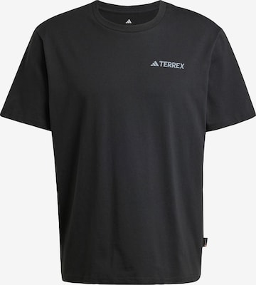 T-Shirt fonctionnel 'Polygiene Graphic' ADIDAS TERREX en noir : devant