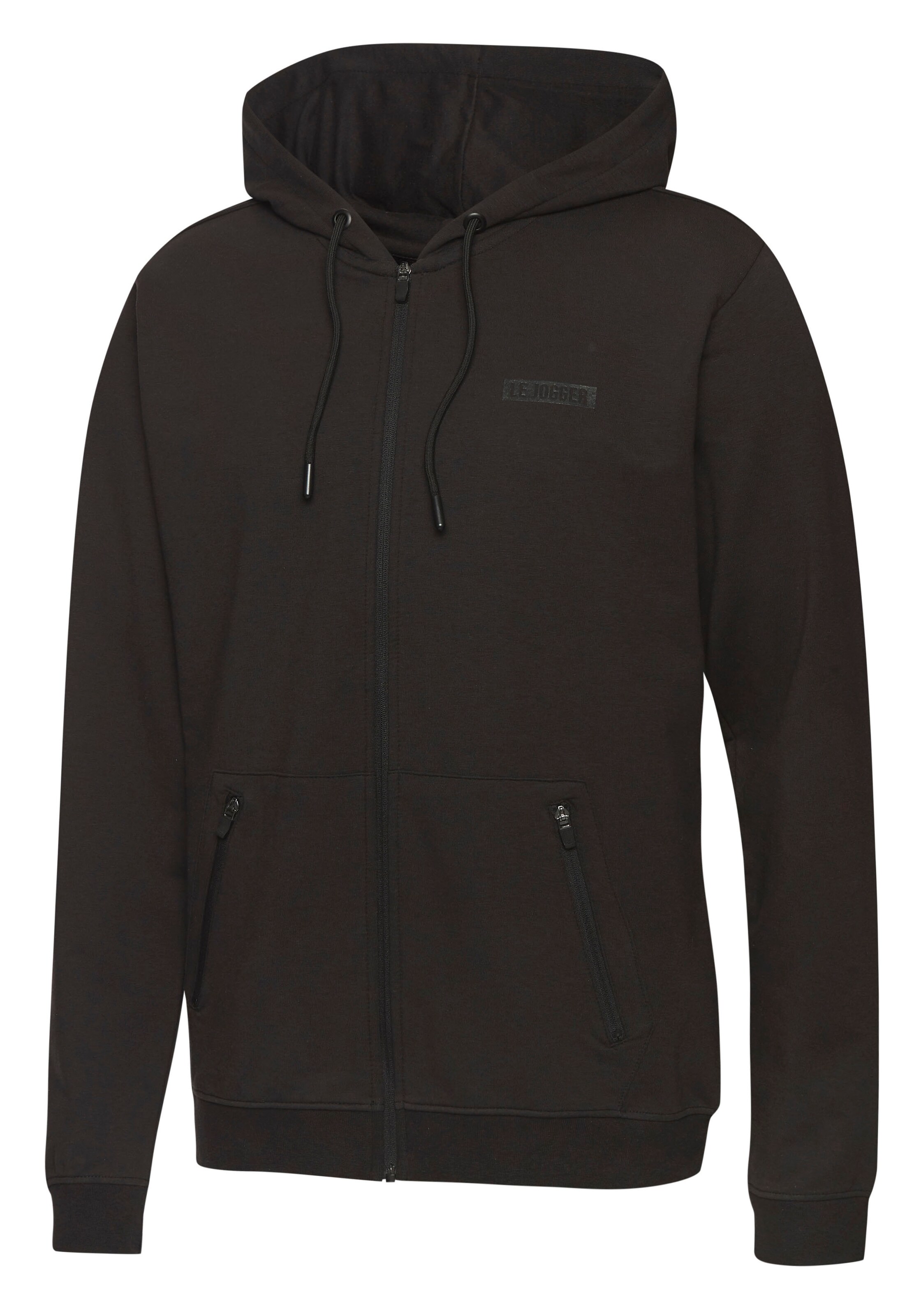 Authentic Le Jogger Zip-Up Hoodie in Black