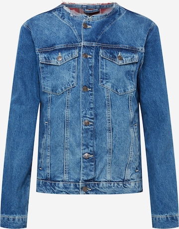 SikSilk Between-Season Jacket in Blue: front