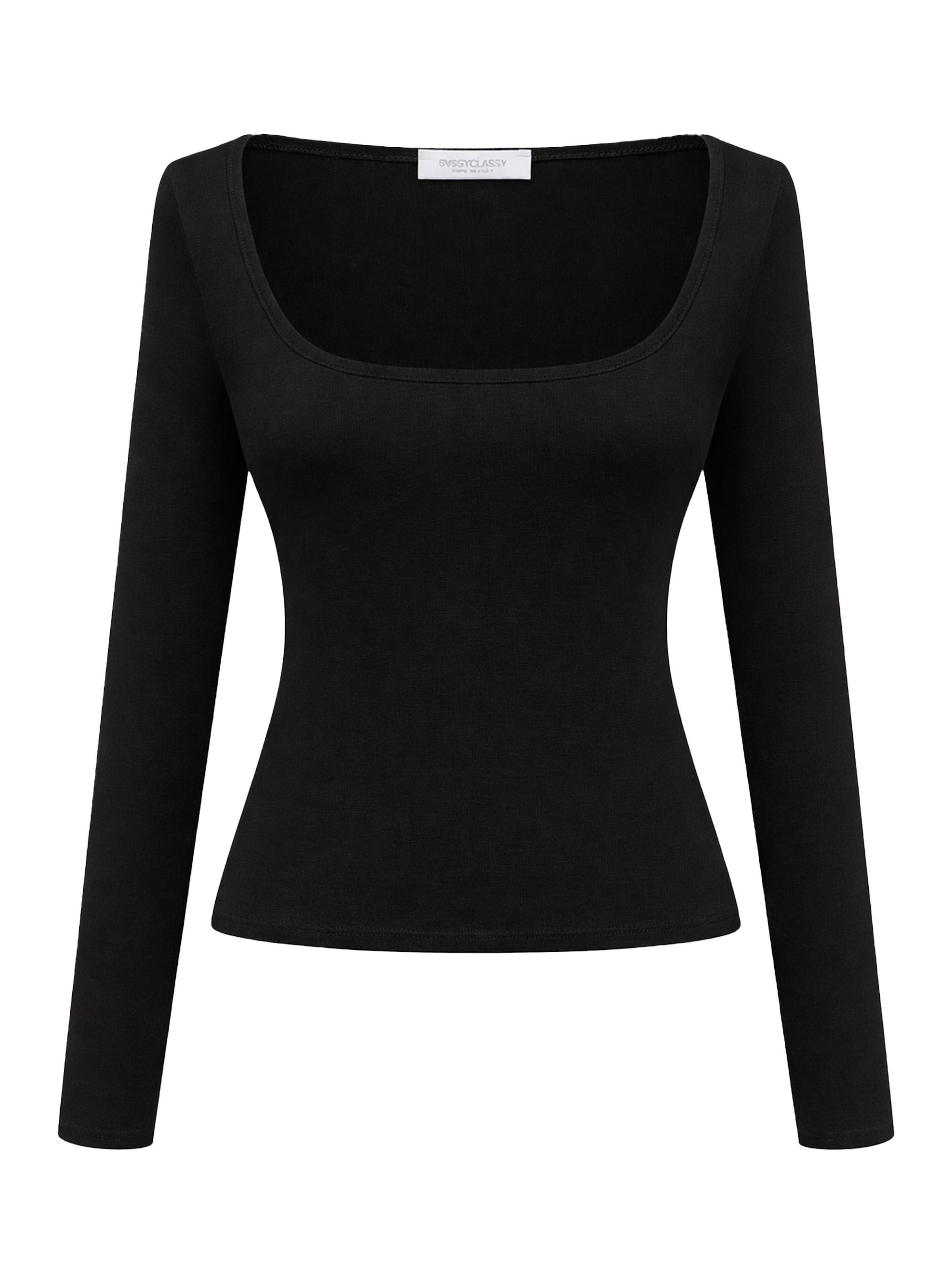 SASSYCLASSY Shirt‌‌‌ in Schwarz: Vorderseite