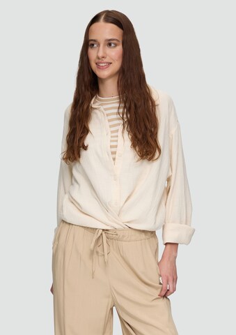 QS Bluse in Beige: Vorderseite