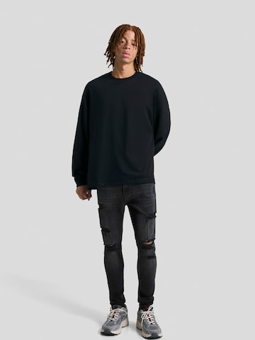 Bershka Skinny Farmer - fekete: elől