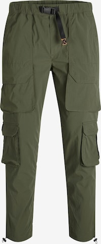 JACK & JONES Tapered Cargo Pants in Green: front