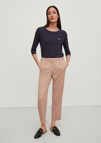 COMMA Loose fit Pleat-front trousers in Beige