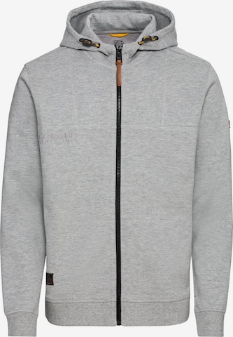 CAMEL ACTIVE Zip-Up Hoodie in Grey: front