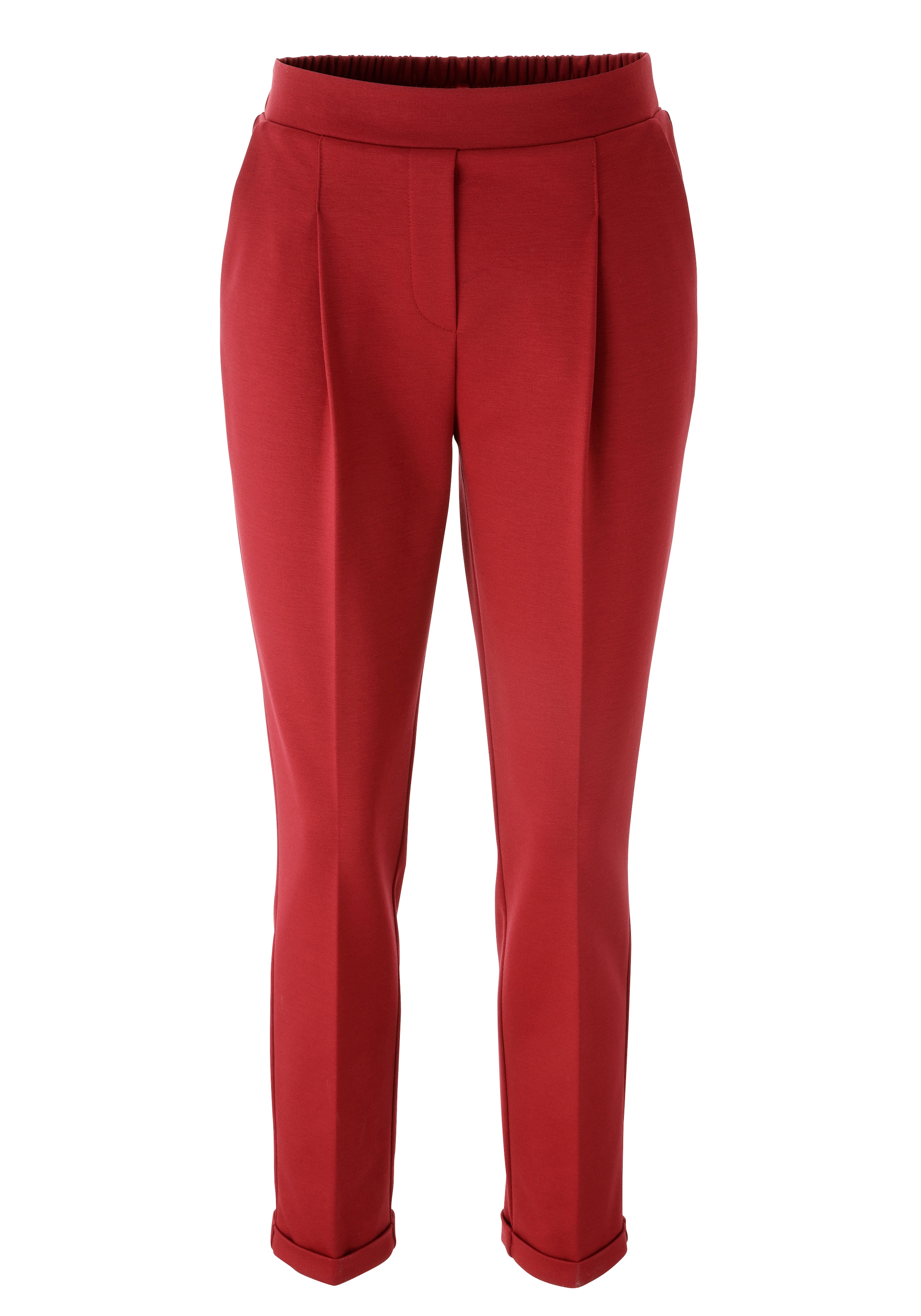 Aniston SELECTED Pleat-Front Pants in Red: front