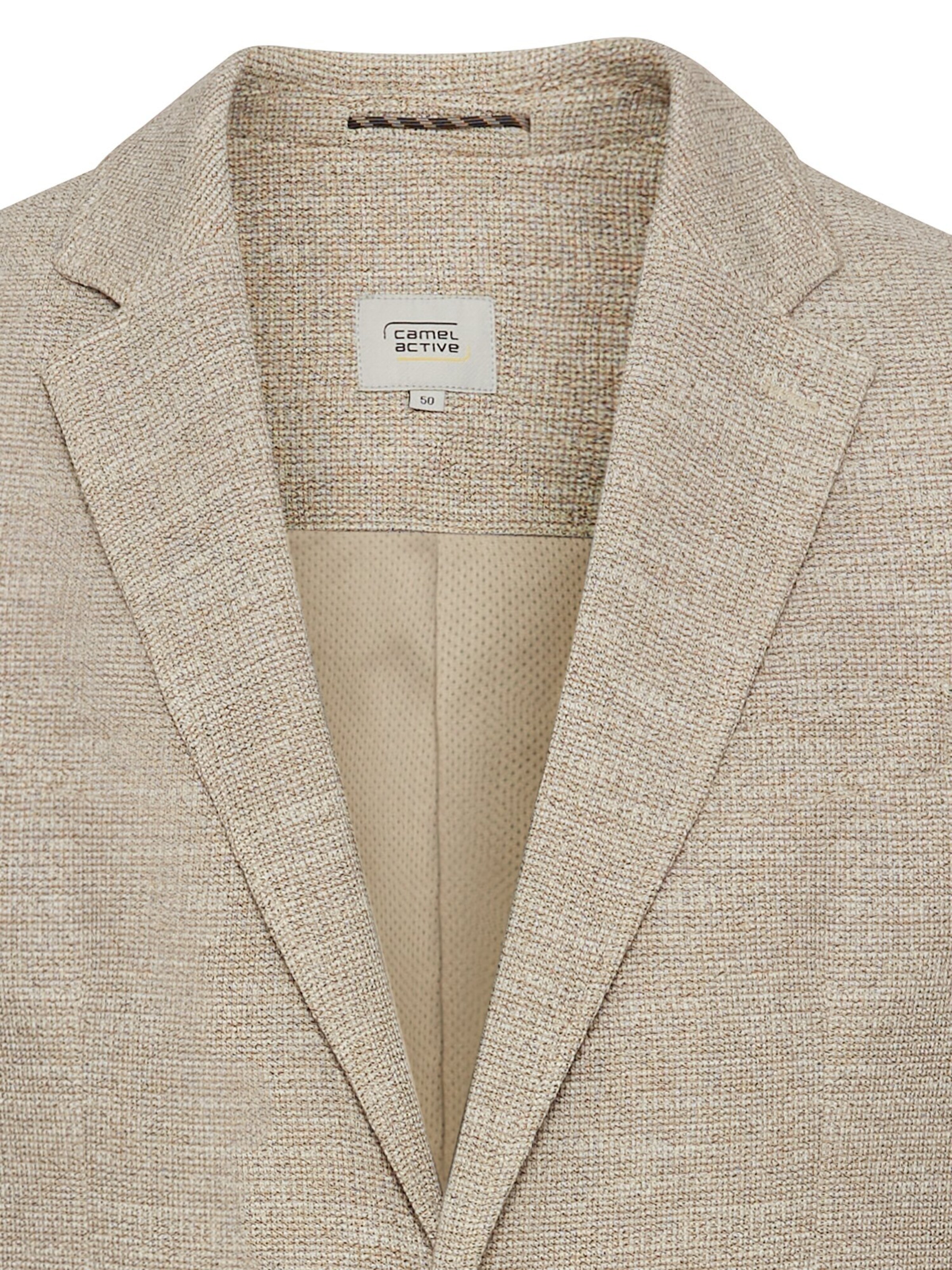 CAMEL ACTIVE Regular Fit Jersey Sakko mit 2-Knopf-Verschluss in Beige