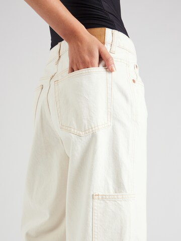 WEEKDAY Wide Leg Jeans 'Young Work' in Weiß