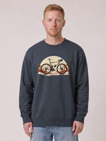 Watapparel Sweatshirt ' Gravelbike ' in Grey: front