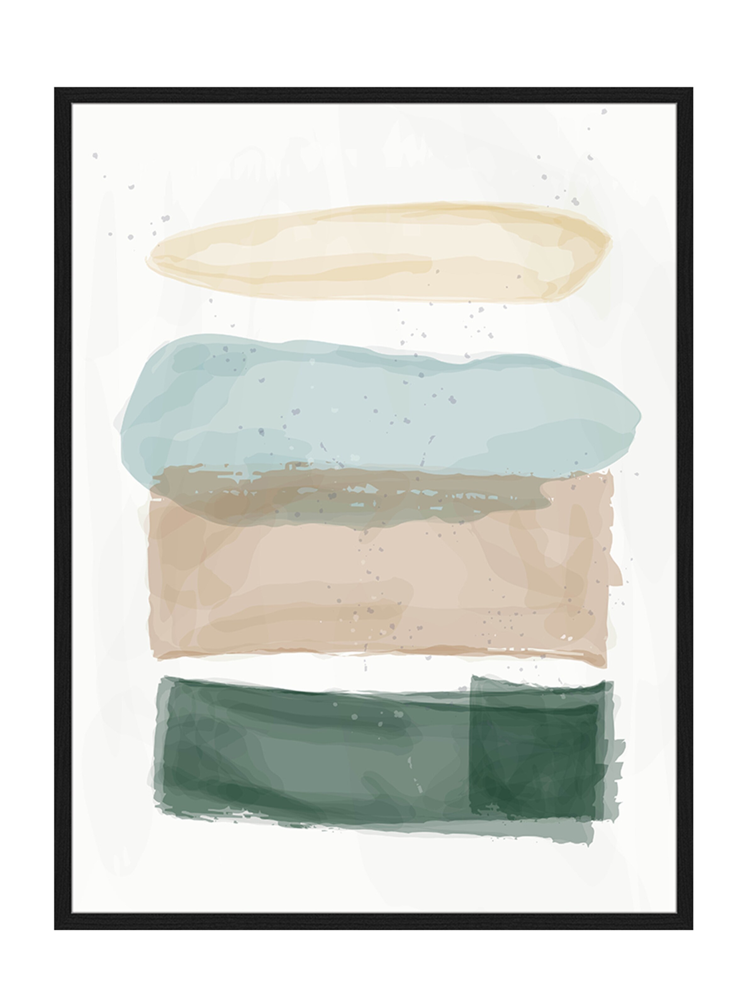 Liv Corday Bild  'Watercolor abstract combo' in Schwarz: Vorderseite