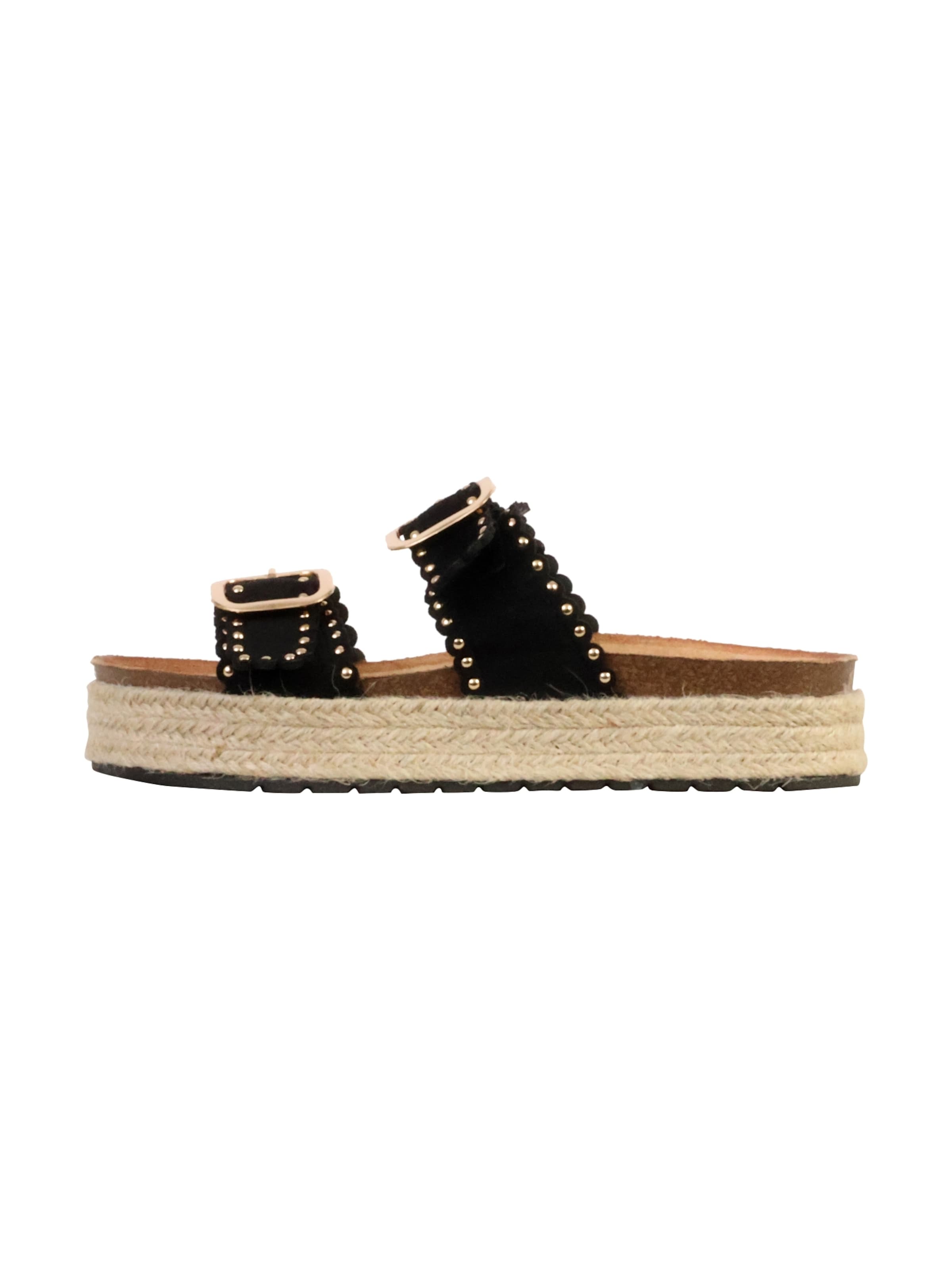 Sandalo 'Joalice-Sandalen zum Hineinschlüpfen' di Super Mode in nero: frontale