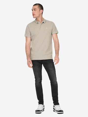 Only & Sons Shirt 'Onsefletcher' in Beige
