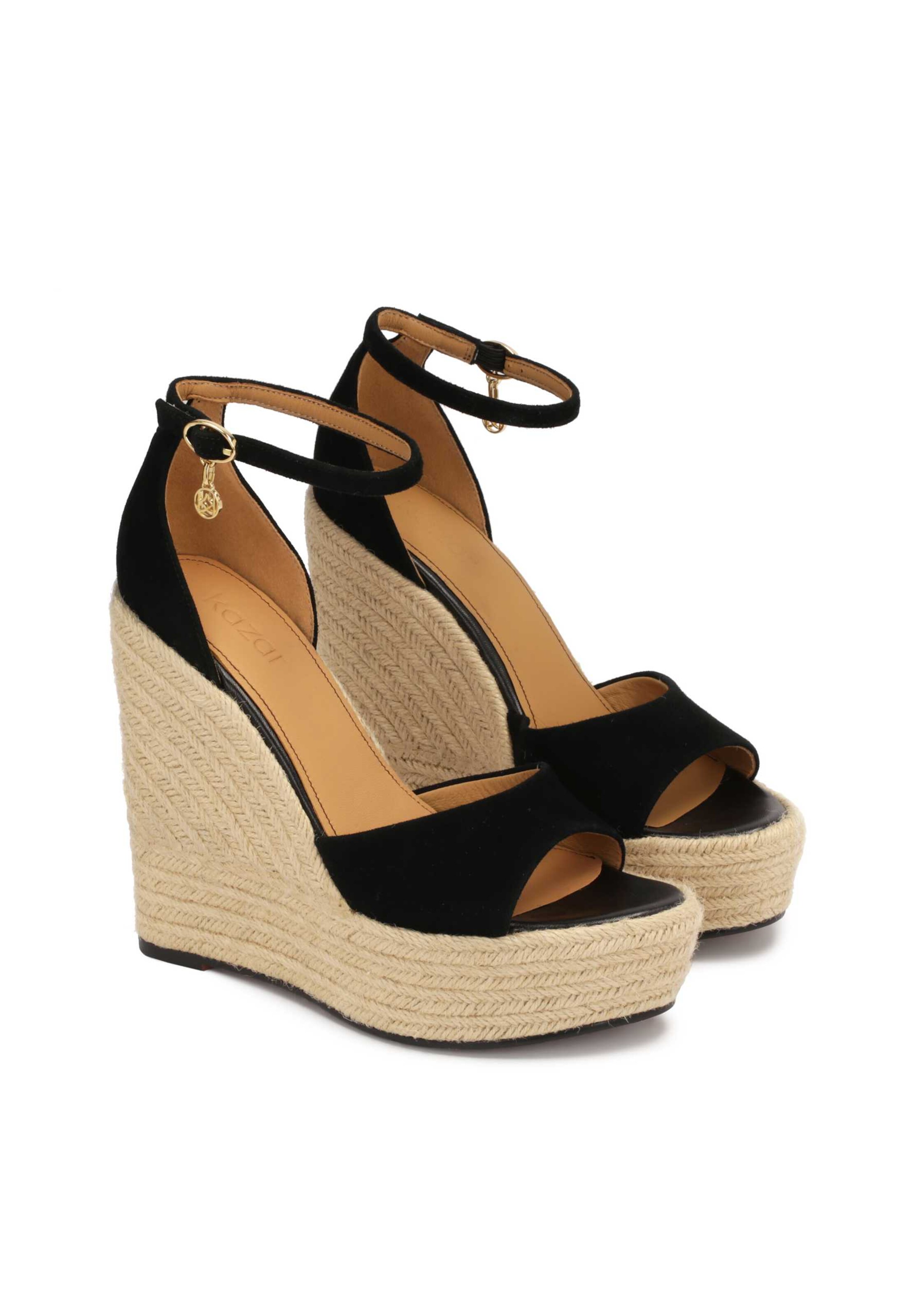 Kazar - Sandalias con hebilla en negro