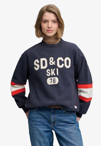 Sweat-shirt 'Aspen Athletics Preppy Ski' Superdry & Co en bleu : devant