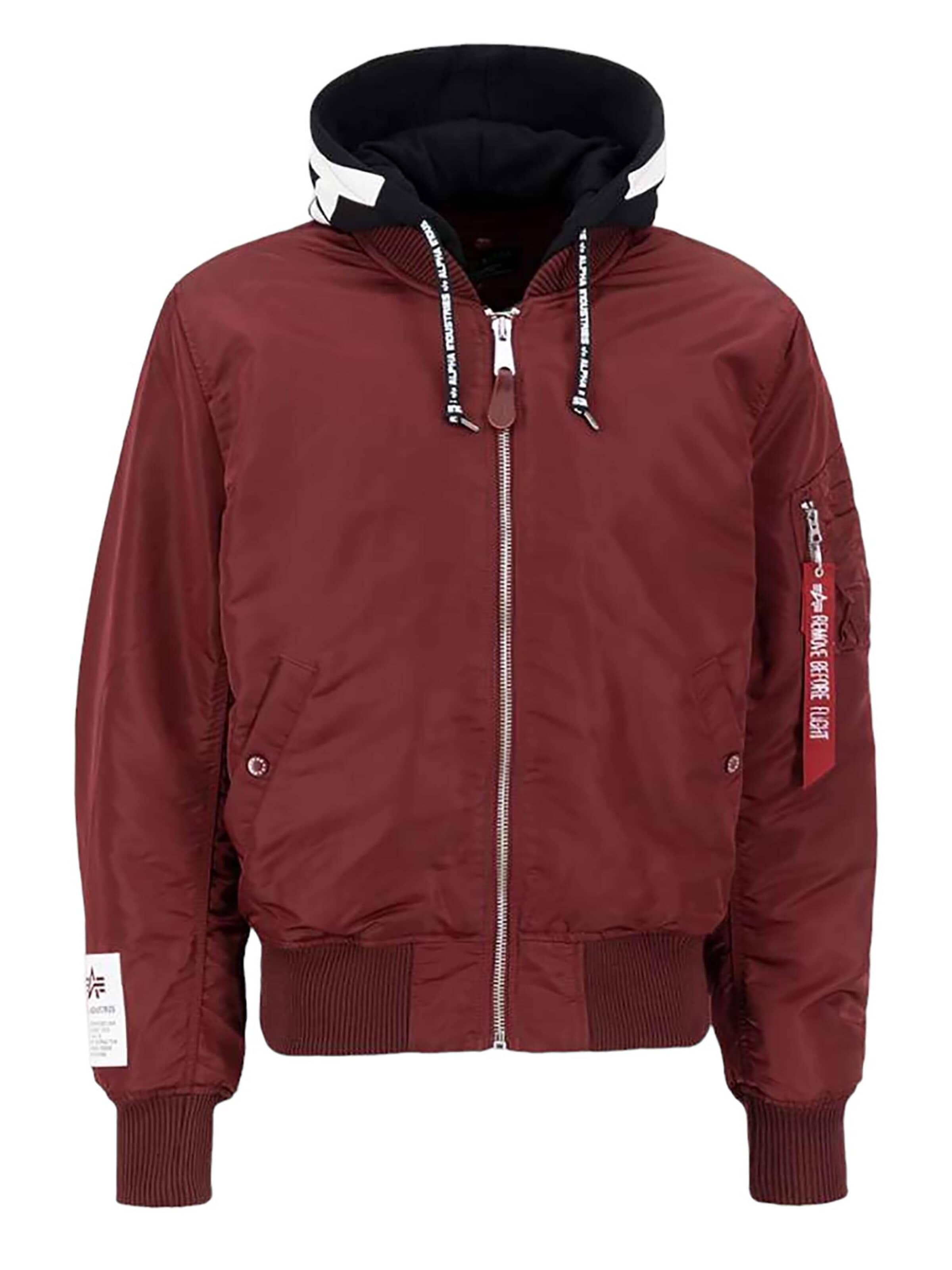 ALPHA INDUSTRIES Between-Season Jacket 'MA-1 ZHP' in Red: front
