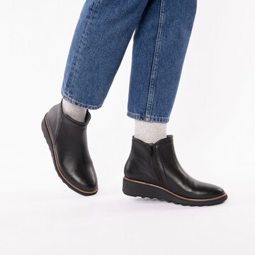 CLARKS Ankle Boots 'Sharon Heights' in Black: front