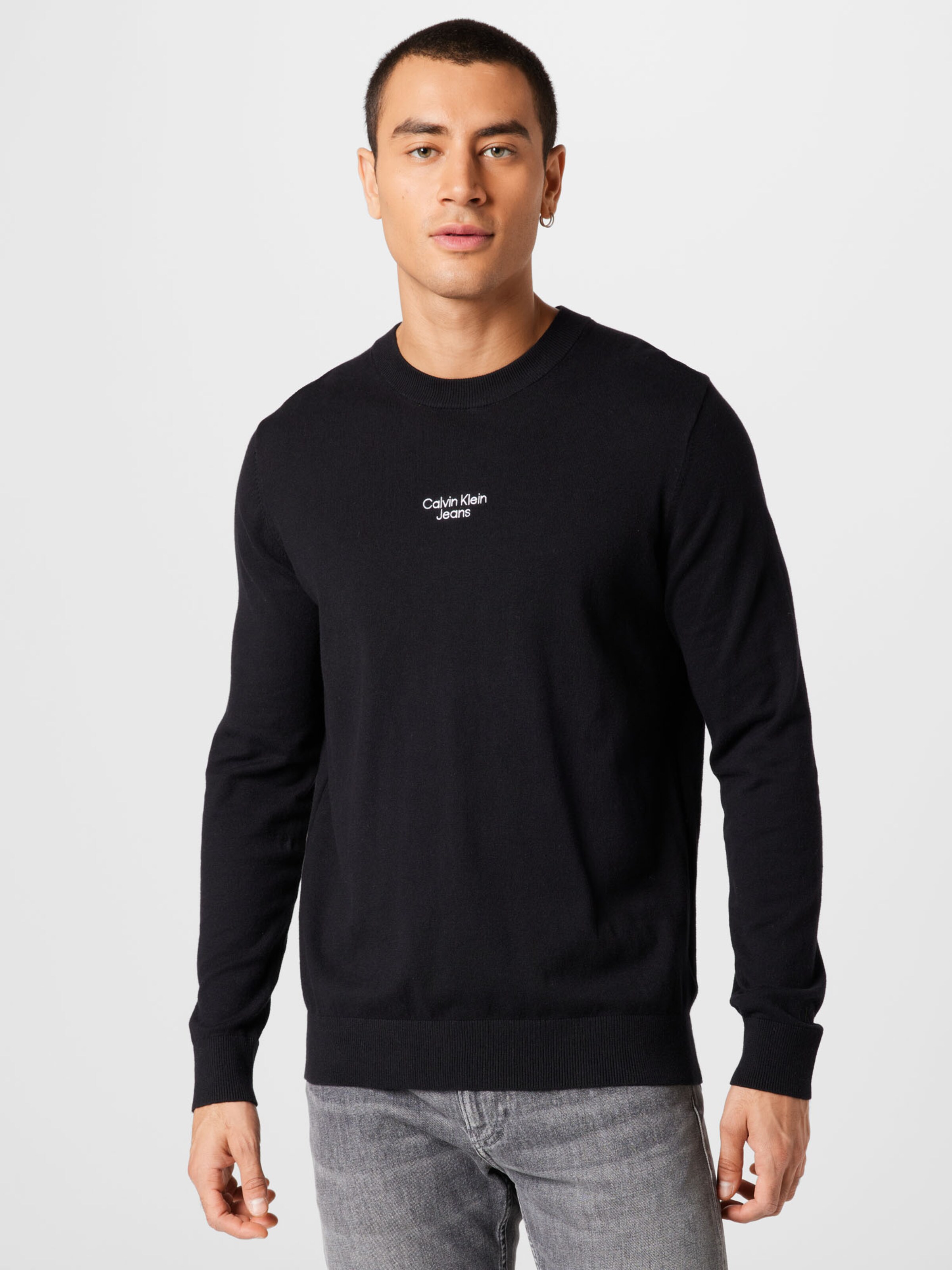 Männer Pullover & Strick Calvin Klein Jeans Pullover in Schwarz - KA83120