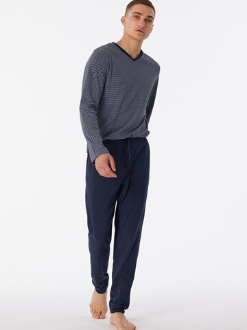 SCHIESSER Pyjama ' 95/5' in Blau: Vorderseite