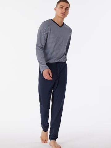 Pyjama long ' 95/5' SCHIESSER en bleu : devant