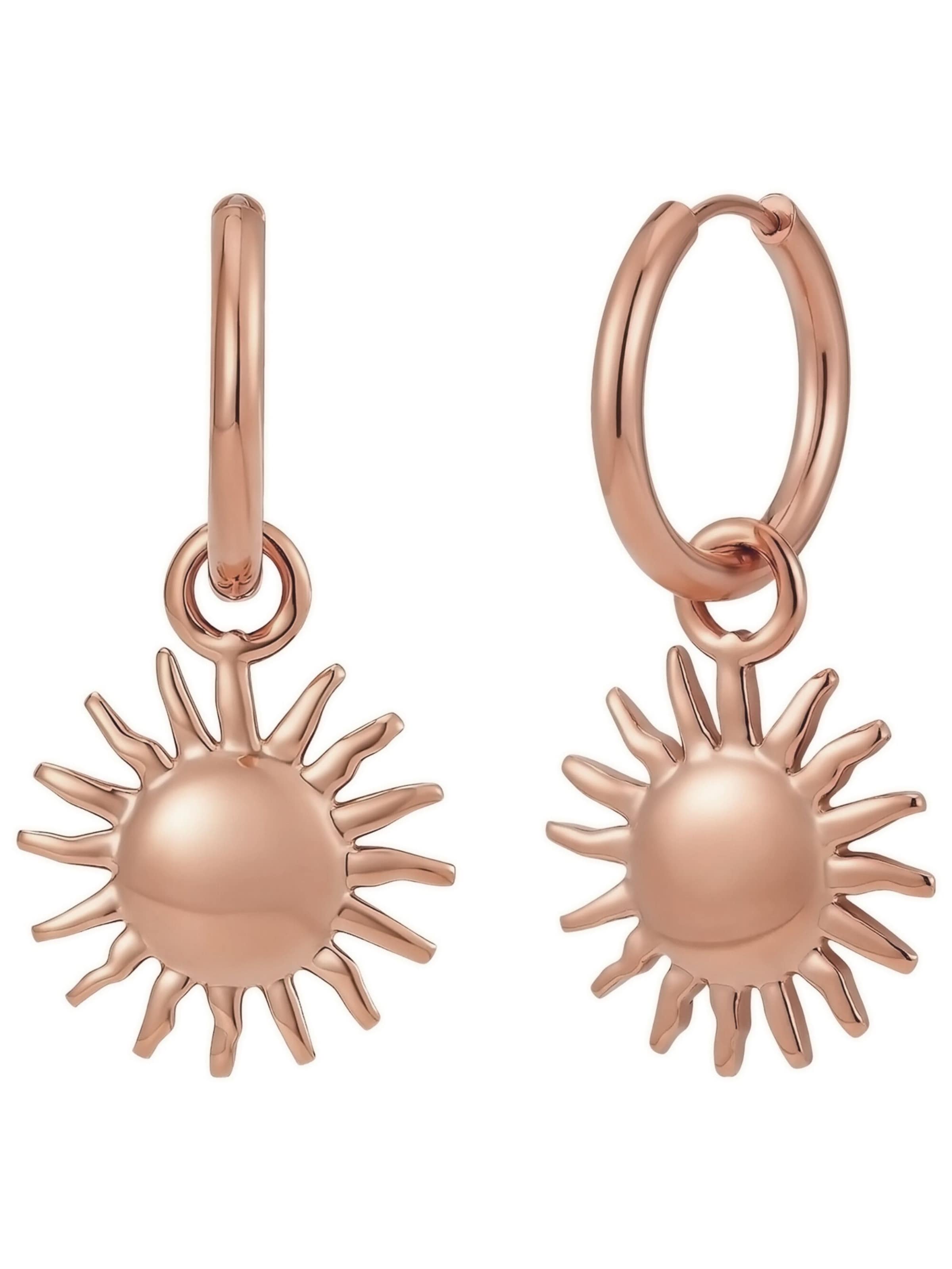 Boucles d'oreilles 'Sonne' GOOD.designs en or : devant