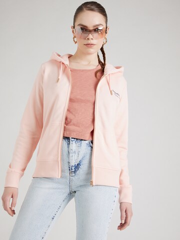 Superdry Zip-Up Hoodie 'Essential' in Pink: front