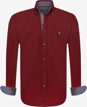 Sir Raymond Tailor Regular fit Button Up Shirt 'Josh' in Red: front