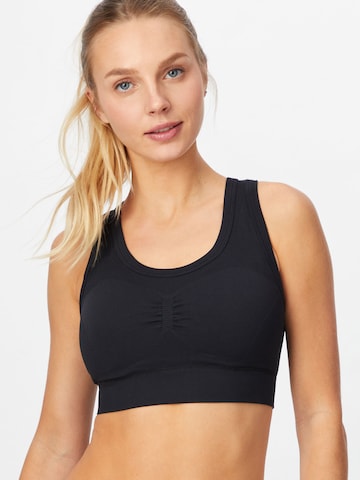 ADIDAS SPORTSWEAR - Soutien Bustier Soutien de desporto 'Studio' em preto: frente