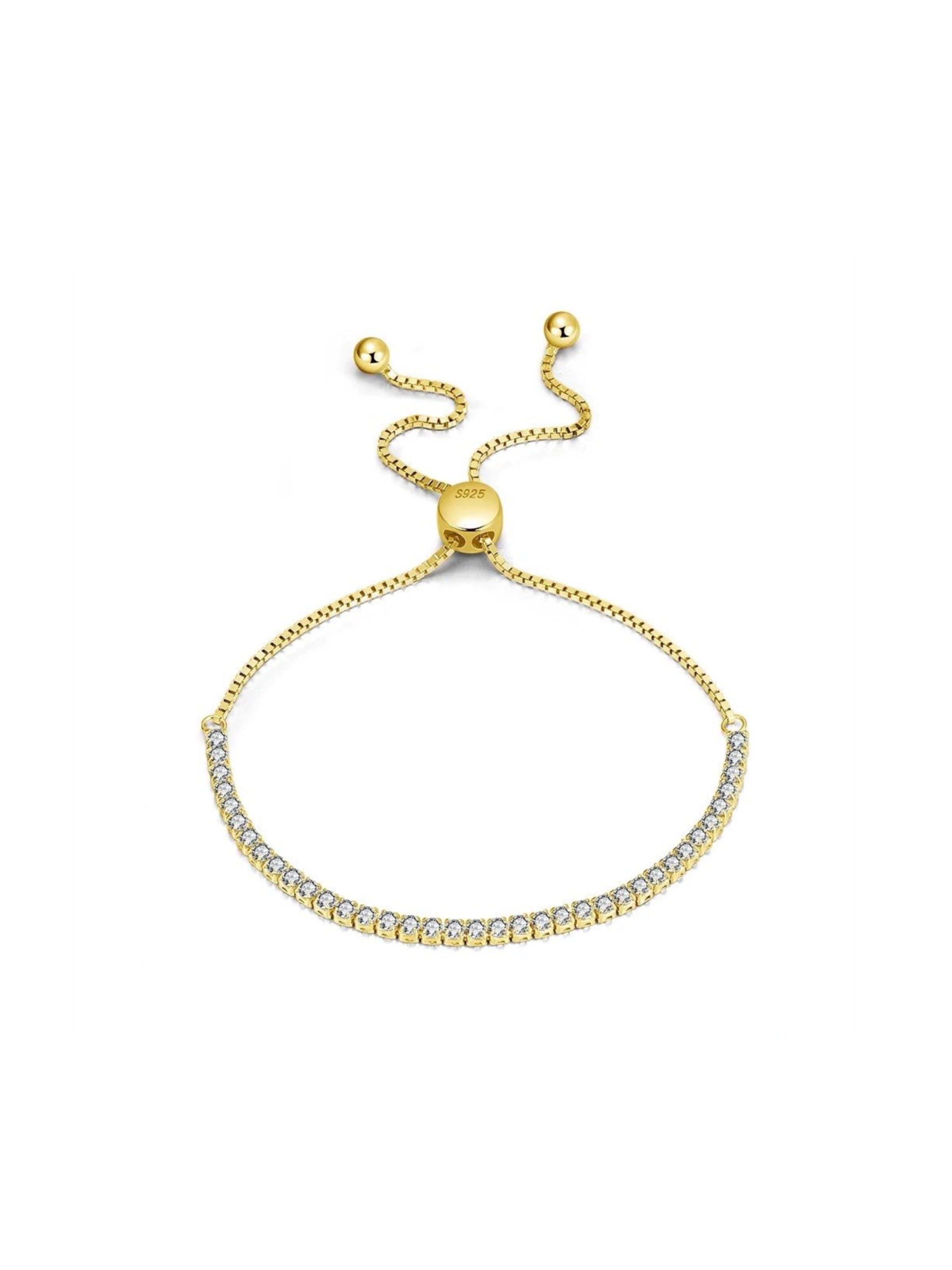 ROUGEMONT Jewellery Armband 'Tennisarmband 925 Sterling Silber 3mm'‌‌‌‌‌‌‌‌ in gold, Produktansicht