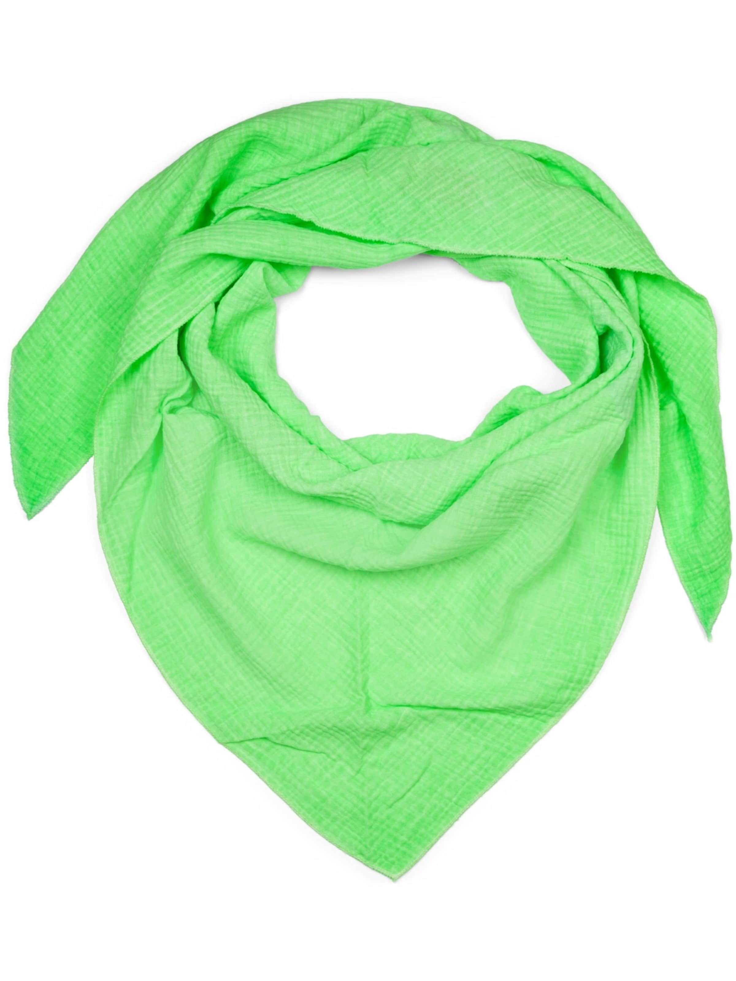 styleBREAKER Tuch 'Musselin Dreiecktuch Einfarbig'‌‌‌‌‌‌‌‌‌ in neongrün, Produktansicht