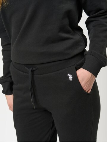 U.S. POLO ASSN. Tapered Broek 'Alice' in Zwart