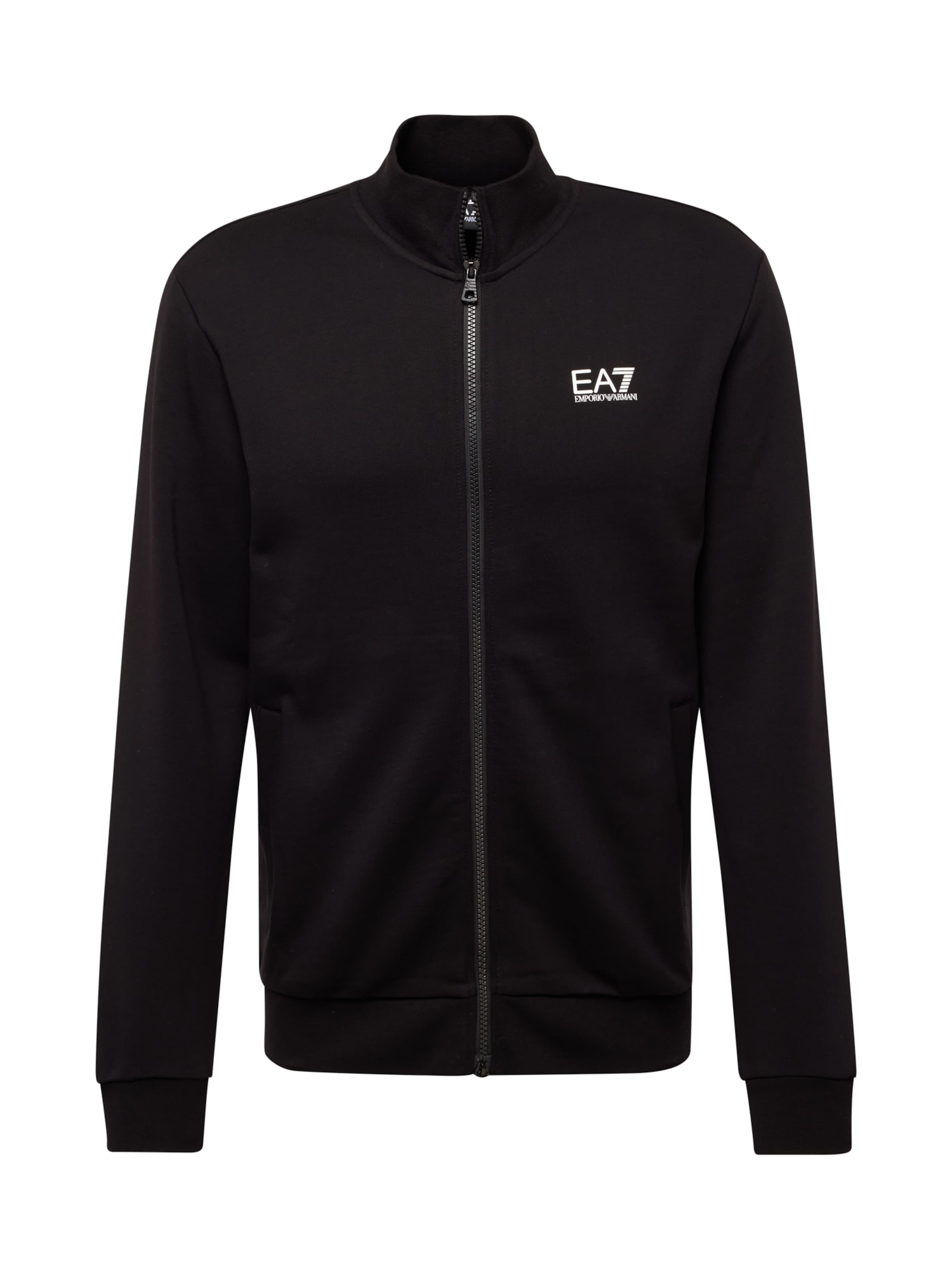 EA7 Emporio Armani Ζακέτα φούτερ σε μαύρο: μπροστά