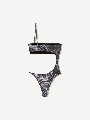 Bustieră Costum de baie întreg de la Bershka pe argintiu