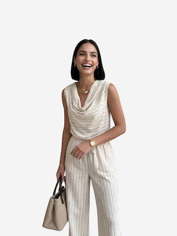 Pantalons de tailleur My fashion en blanc