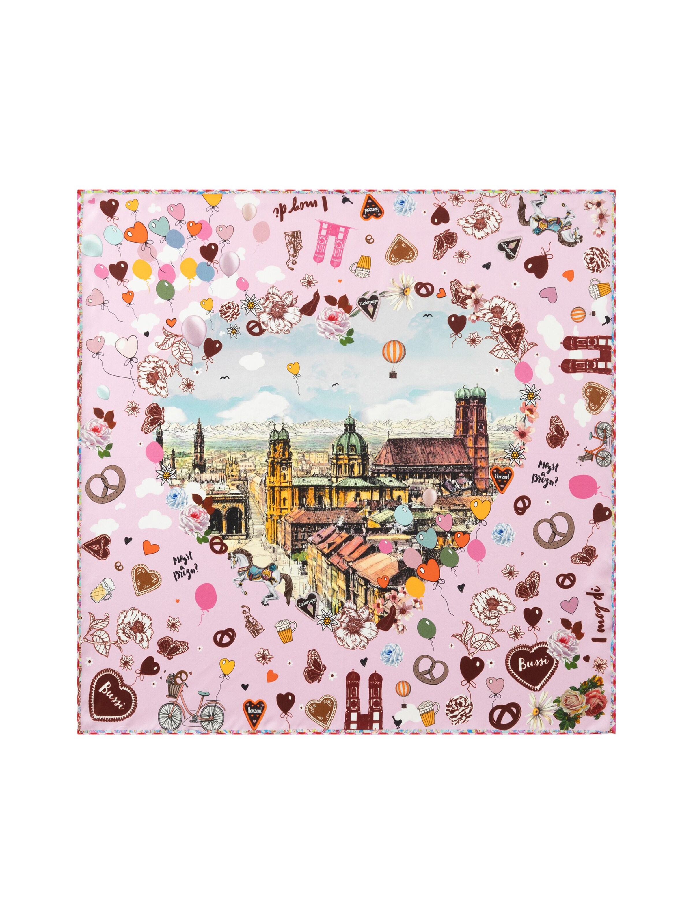 Foulard CODELLO en rose : devant