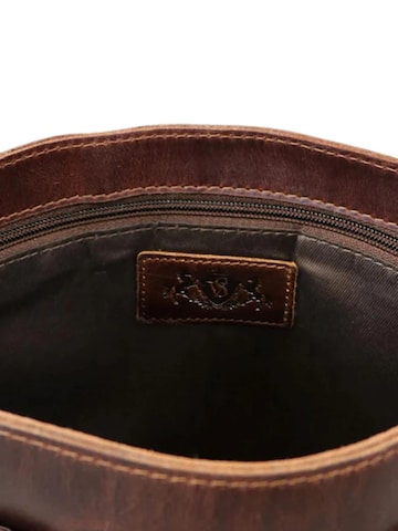 SID & VAIN Shoulder Bag 'Umhängetasche YALE echt Leder' in Brown