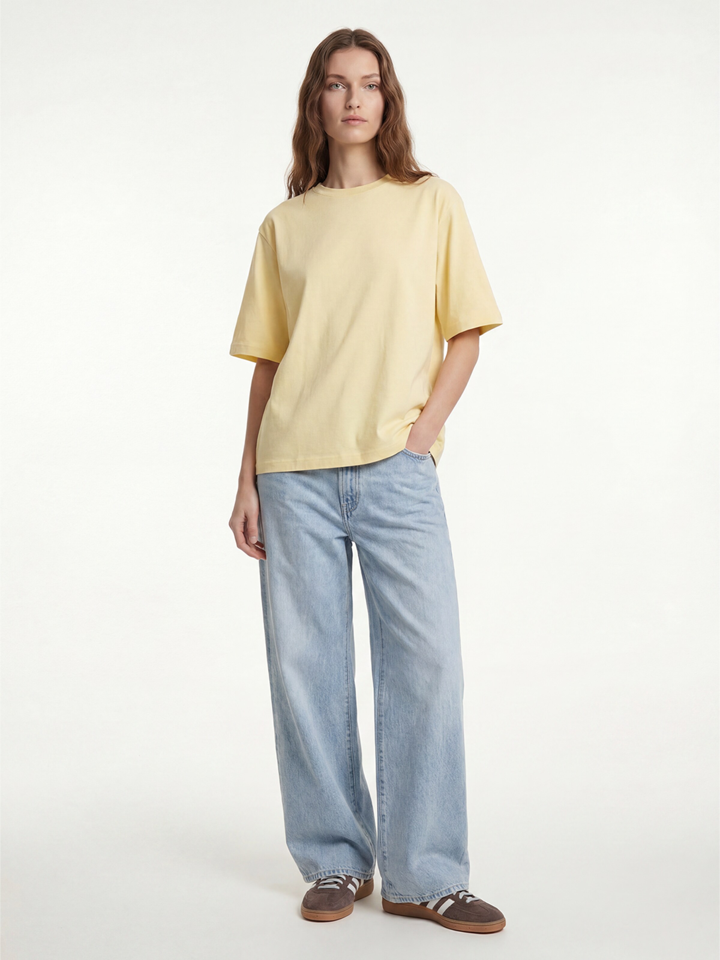 SEASOND Top 'Tee Cotton Feel' in Geel