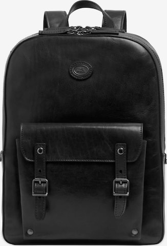 The Bridge Rucksack in Schwarz: Vorderseite