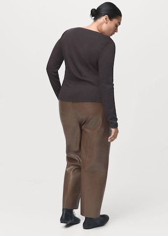 MANGO Loosefit Broek 'Apple' in Bruin