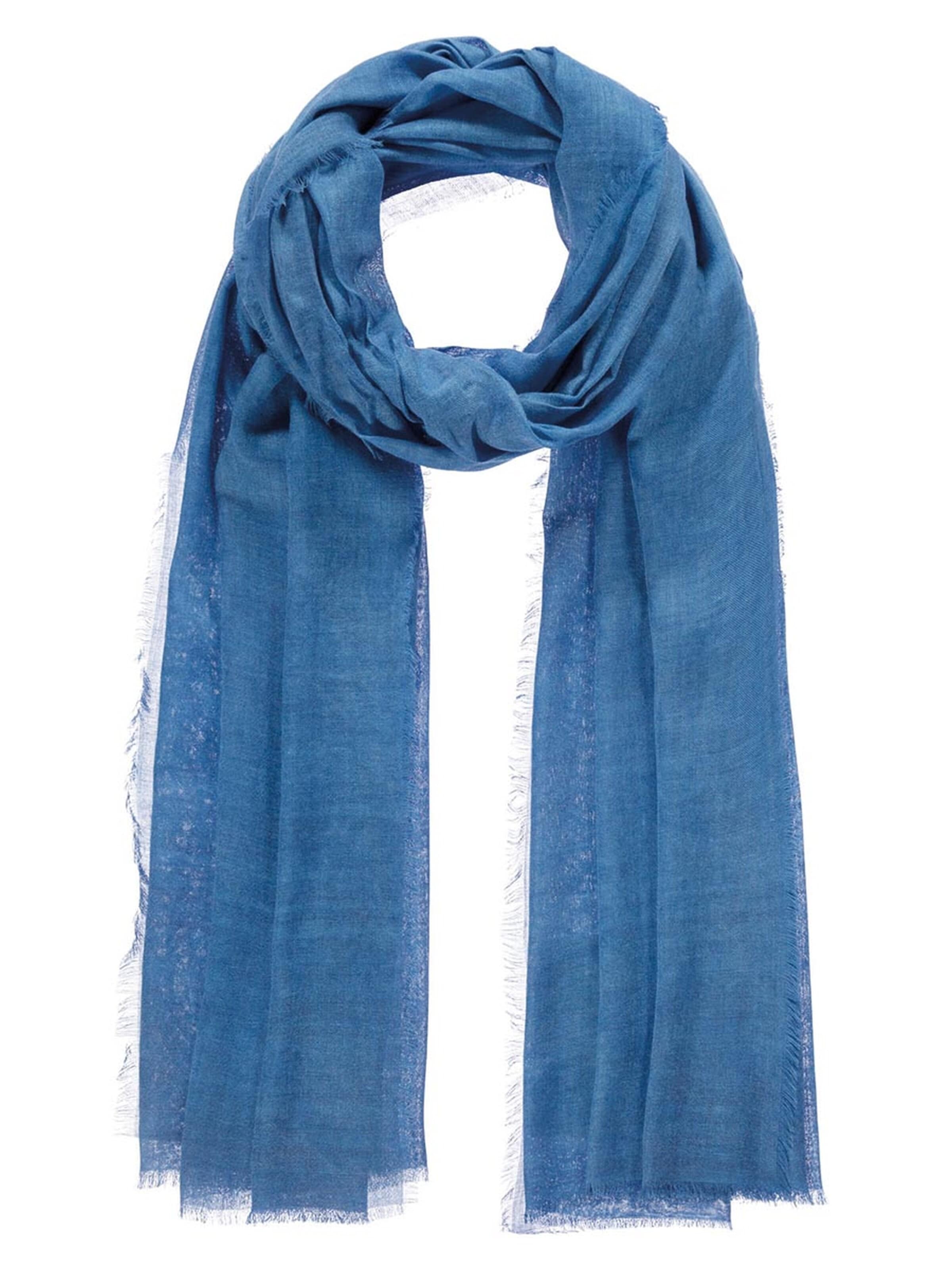 Passigatti Wrap 'Schal uni' in Blue: front