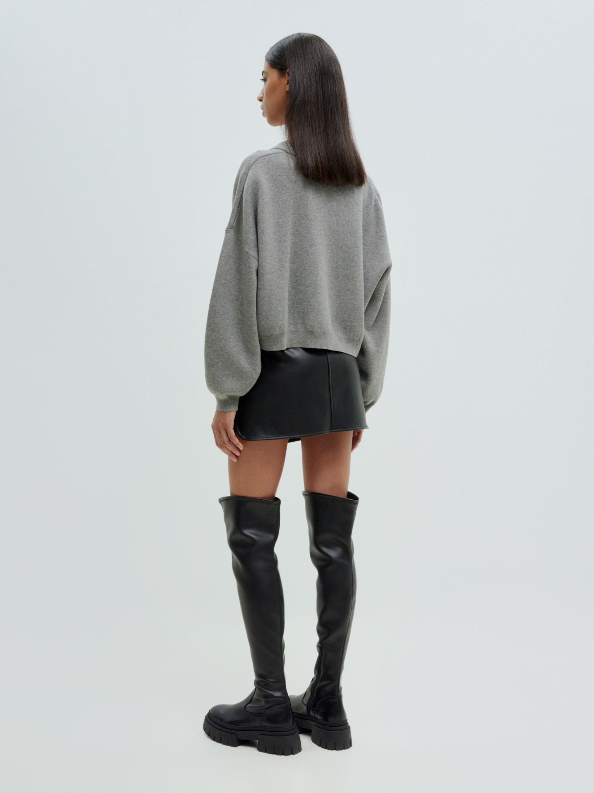 EDITED Producten Sweatvest 'Bailee' Grijs gemêleerd