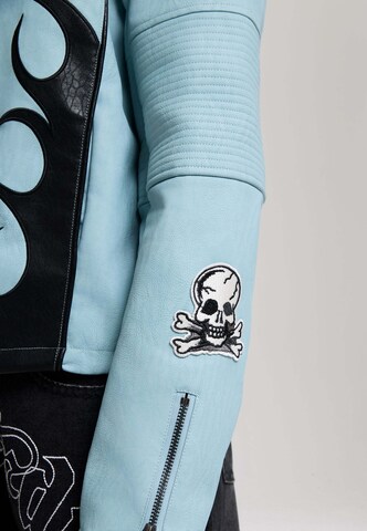 Ed Hardy Övergångsjacka ' Gothic Flames ' i blå