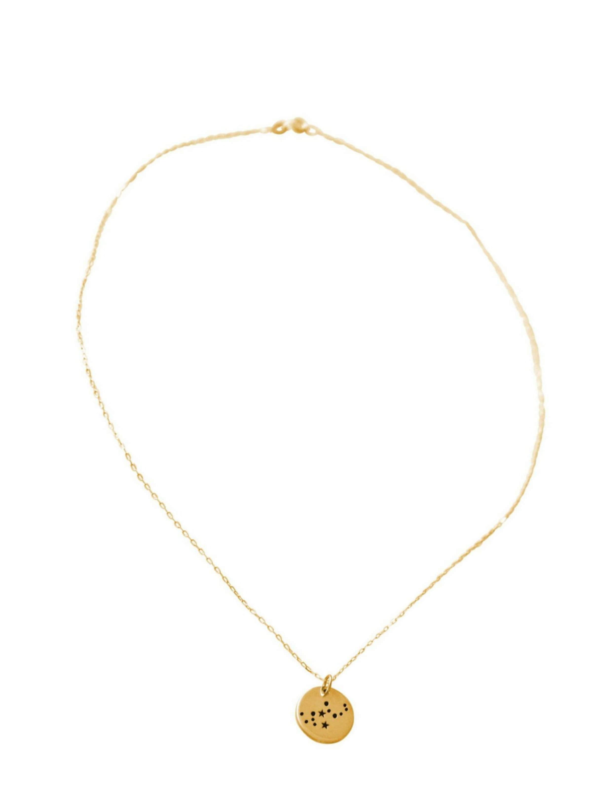 Gemshine Necklace in Gold: front
