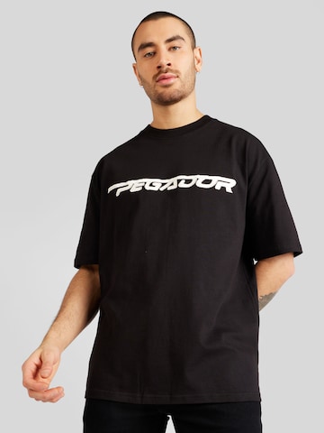 Pegador T-shirt 'MANOR' i svart: framsida