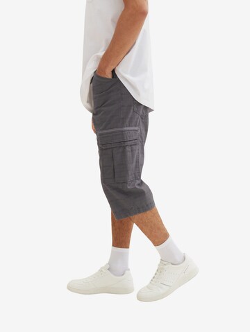 Regular Pantalon cargo TOM TAILOR en gris