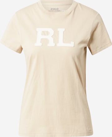 T-shirt Polo Ralph Lauren en beige : devant