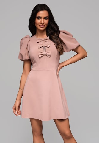 Robe Ombre en beige : devant