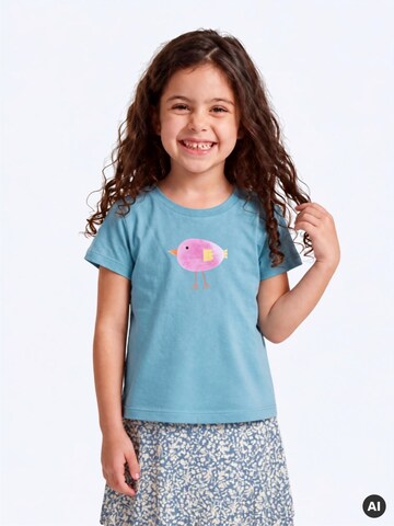 T-Shirt 'Lila Vogel' MelaDi en bleu